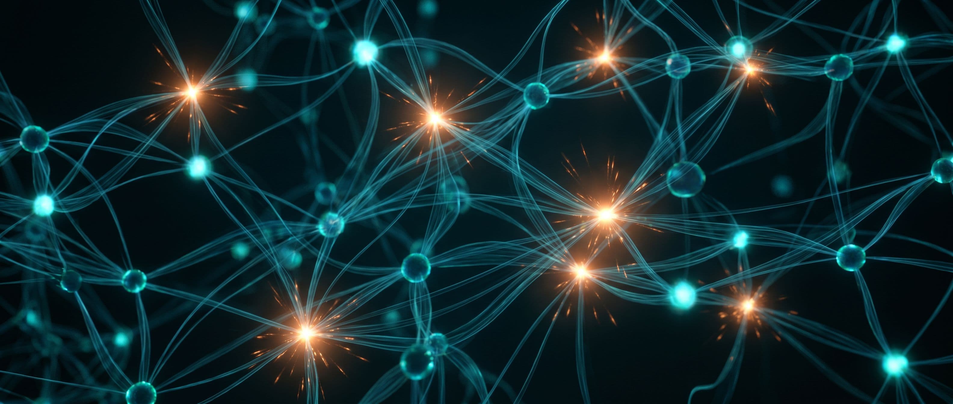 An interconnected network of ideas — nodes and threads connecting different domains of knowledge.